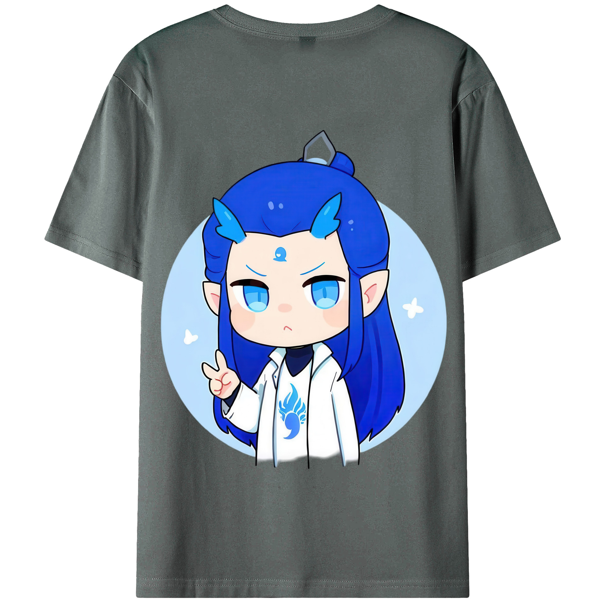 （画像用） Ne Zha 2 ナタ 魔童の大暴れ 綿100％半袖Tシャツ（背面プリント）